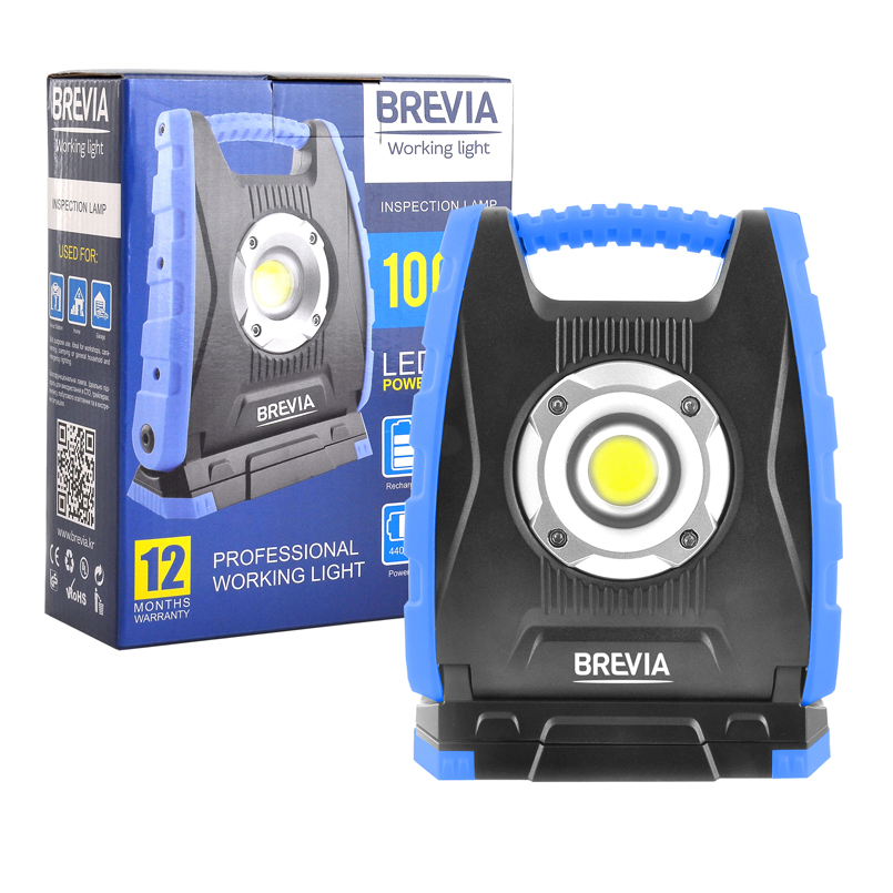 Ліхтар інспекційний Brevia LED 10W COB 1000lm 4400mAh Power Bank, type-C